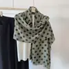 2026 Bufanda Nueva Mujer Otoño Invierno Estilo Francés Elegante Versátil Delgada Lunares Sarga Terciopelo Algodón Lino Tacto Chal Largo