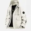 Jaqueta de Trabalho Nova Estilo Primavera Outono Transfronteiriça Masculina Solta Tendência Marca com Capuz Corta-vento Impermeável Casual Esportiva Outerwear