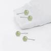 Pendientes de Plata de Ley S925 con Calcedonia para Mujer, Pendientes de Jade Birmano de Lujo Ligero de Gama Alta, Tendencia Nacional Nuevo Diseño Chino Pendientes al por Mayor