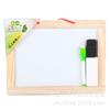 Pizarra magnética de madera de doble cara en blanco y negro Mini para colgar para grafiti de bebé Pizarra pequeña para niños Pizarra para escribir Suministros de aprendizaje