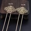 Acessórios artesanais DIY 140mm flor de cobre puro soldagem dupla reta hairpin hairpin acessórios de cabelo material