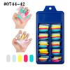 Uñas de Manicura de Ataúd en Forma de T de Color Mixto Navideño Transfronterizo Caja Azul Parche Completo Usable Uñas Postizas Largas de Ballet