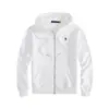 Exportación Transfronteriza Otoño e Invierno Sudadera con Capucha y Cremallera Forrada de Forro Polar Rl Pony Bordada Holgada Talla Grande Color Sólido Polo Ropa para Hombre