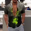 Camisa 3D para Hombre Transfronteriza Estación Independiente Serie de Halloween Impresión Digital 3D Camisa Hawaiana Fabricante de Origen para Hombre