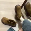 Botas Birkenstock de sola grossa para mulheres, botas de neve forradas com fleece para mulheres, novo estilo 2026, botas curtas retrô de inverno, botas de neve quentes, botas de algodão