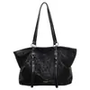 Bolso de axila retro de gran capacidad, bolso de hombro estilo coreano para mujer, nuevo diseño transfronterizo 2026, bolso tote simple y práctico para ir al trabajo