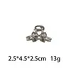 Pinza de Tiburón Coreana con Lazo y Pedrería, Pinza Pequeña de Garra para Flequillo Lateral, Pasador de Princesa, Pequeño Accesorio para el Cabello