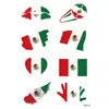 Pegatinas de Tatuaje para Aficionados al Fútbol del Mundial Pegatinas de Transferencia Deportivas Impermeables Pegatinas de Tatuaje de Bandera Suministro Transfronterizo