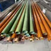 Tubo tipo bambú de acero inoxidable 304 de color, Tubo de bambú de imitación auténtica, Tubo de aluminio galvanizado, Barandilla protectora, Color electrochapado veteado de madera