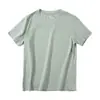 Nueva Camiseta de Algodón Pima para Mujer, Algodón Merceizado, Cuello Redondo, Hombro Normal, Camiseta Blanca, Algodón de Fibra Larga, Top Básico de Manga Corta de Alta Gama