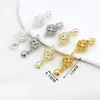 Colar com pingente de sino lanterna de zircônia 14K banhado a ouro, cor duradoura, material de acessório para contas, peças para joias DIY D178