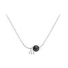 Collar Cono de Calcedonia Negra para Mujer 2024 Estilo Pequeño Fragante Nuevas Explosiones Diseño Exquisito Estilo Coreano Collar Pequeño Simple Cadena para Hueso