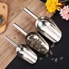 Pala de Hielo de Acero Inoxidable, Engrosada, Diseño Integrado, Pala Pequeña de Cocina para Arroz, Pesca, Horneado, Pala Grande para Alimento y Té