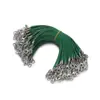 Hilo de Cera Coreano Colorido de 2 mm Cierre de Langosta Corto de Aleación Cordón de unos 13 cm de Largo Cuerda para Colgante DIY Hebilla de Doble Extremo Accesorios