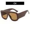 Gafas de Sol Cuadradas de Marco Grande Kedun 2025 Nuevo Estilo Simple Europeo y Americano Gafas de Sol de Fiesta Modernas Cóncavas