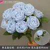 Juego de 10 Piezas de Flores para Boda en Tonos Azules para Decoraciones de Pasillo de Salón de Bodas, Arreglos Florales, Decoraciones de Fondo y Decoraciones de Escenario con Flores Artificiales