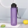 Taza de Agua de Plástico Simple Transfronteriza Taza Espacial Taza con Tubo de Succión Cuerda para Taza Deportes al Aire Libre 750ml Tapa de Rebote para Hombres Resistencia a la Caída