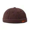 Gorra de Propietario Estilo Europeo Americano Japonés para Hombre Lavada con Parches Gorra de Piel de Melón Estilo Coreano para Mujer Moda Callejera de Tendencia Gorra Yuppie sin Visera