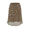 Saia Longa Floral Estilo Retrô de Verão Americana Cintura Alta Emagrecedora Cauda de Peixe Saia Midi Evasê Emagrecedora Estilo Férias