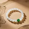 Pulsera de Ágata Blanca Natural, Cuentas de Ágata Roja Natural, Pulsera de Diseño Redonda de Ágata Roja al por Mayor
