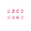 [Grande Promoção] Unhas Postiças Casuais Vermelhas Francesas Curtas Coração Preto Mini Nail Art Fábrica de Esmalte Atacado