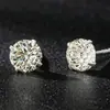 Pendientes de plata 999 pura con corte de fuegos artificiales degradados de color padparadscha para mujer, pendientes deslumbrantes de 6 mm de alta gama, pendientes para el cuidado de perforaciones, tachuelas para el cartílago de la oreja