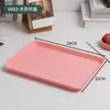 Bandeja de Paja de Trigo Estilo Nórdico Ins Bandeja Rectangular de Plástico para Uso Doméstico Taza para Empanadillas Taza de Té Plato Plato de Frutas