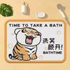 Alfombra Suave de Barro de Diatomeas Suave Dibujos Animados para el Hogar Alfombrilla de Baño Absorbente Antideslizante Alfombrilla de Puerta Alfombra con Estampado de Tigre Gordo Lindo