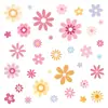 Pegatinas de Pared con Flores de Margarita Estilo Ins Transfronterizas para Habitación Infantil de Niñas Dormitorio Pegatinas de PVC Autoadhesivas Decoración de Pared de Jardín de Infancia