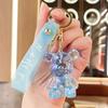 Acrílico Color Transparente Fantasma Oso Sentado Llavero Colgante de Joyería Pareja Delicado Colgante de Bolsa Pequeño Regalo Venta al por Mayor