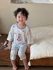 Pijama infantil Amaya de manga corta y pantalón corto, ropa de verano con aire acondicionado, Tencel Lyocell, ropa informal para el hogar.