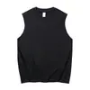 21 piezas de camisetas sin mangas de verano para hombre de algodón 100%, 230g, absorbentes de sudor, transpirables, sin costuras, algodón peinado, deportivas y casuales