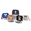 Bolsa transversal 3D de silicone com personagem de desenho animado para crianças, porta-moedas, bolsa portátil para celular, suporta design personalizado