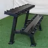 Venta al por mayor de fábrica estante para mancuernas de gimnasio de doble capa equipo deportivo de fitness seis pares estante para mancuernas de doble capa Soporte