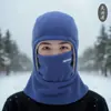 Gorro de Inverno para Homens: Essencial Térmico para Ciclismo, Máscara à Prova de Vento com Forro de Fleece, Aquecedor de Pescoço Espessado à Prova de Frio para Patinete Elétrico com Capacete Integrado