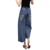 Jeans de pierna ancha de cintura alta para mujer, nuevo estilo verano 2026, holgados y estilizan, pantalones cropped, casuales y versátiles, con un corte recto fluido