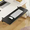Tablero de extensión para escritorio, escritorio de oficina sin taladrar, organizador de escritorio expandible, plegable, ampliado y alargado, tablero de extensión con reposabrazos