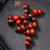 Frasco Giratorio de Calabaza Ébano para Rapé con Junta de Bambú Tallada, Florero Hueco Incrustado con Latón, Simbolizando Prosperidad y Ascensión