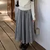 Saia de Renda com Arroz Pegajoso Feminina Outono Inverno 26 Nova Retrô Preguiçosa Cintura Alta Emagrecedora Linha A Comprimento Médio Versátil Bordada Meia Saia