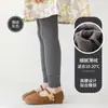Calça Curta de Veludo Fino Lisa para Meninas Estilo Novo Outono e Inverno 2025 Frete Grátis Leggings para Meninas com Forro de Lã Meias de Dança Dropshipping