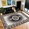 Tapete de chão estilo persa Amazon transfronteiriço, cobertura total de área grande, fácil de manter, tapete de mesa de centro, tapete de cachemira sintética para sala de estar e quarto