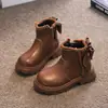 Zapatos para Niñas Zapatos de Algodón de Dos Capas 2026 Otoño/Invierno Niños Bebés Niñas Botas tipo Martin Botas de Princesa para Niñas Pequeñas Botas Cortas con Felpa