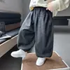 Q025 Pantalones de Cuadros de Otoño para Niños Estilo Nuevo Moda Infantil Pantalones Largos Estilo Coreano para Bebé Pantalones Casuales Jogger