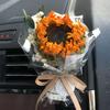 Flor Seca para Coche Salida de Aire del Coche Aromaterapia Ramo Creativo de Rosas Decoración Interior del Coche Cumpleaños Graduación Ceremonia de Acompañamiento