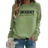 Comércio Exterior Amazon Suprimento Emergência Moletom Feminino Gola Redonda Estampado Outono e Inverno Tamanho Europeu Solto Casual Versátil
