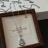 Collar de Calabaza con Microincrustaciones de Circonita Azul Dulce y de Hada para Mujer, Moda de Nicho con Cadena para Clavícula de Lujo Ligero Vintage de Alta Gama Tendencia