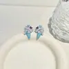 Dulce Collar de Zirconia Esmaltada Colorida de Helado para Mujer, Pendientes Lindos de Cono de Nicho Japonés y Coreano, Gargantilla, Cadena para Clavícula, Moderno