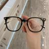 Gafas French Clili Kaer color marrón oliva cara lisa artefacto luz azul reductoras cara grande mujeres montura pequeña Cuadrado