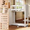 Painel de Aço Cabideiro Quarto Estante de Armazenamento de Chão Guarda-Roupa Simples Apartamento Aluguel Guarda-Roupa Aberto