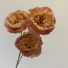 3 peônias artificiais de seda para decoração de casamento, flores artificiais de alta qualidade para corredor, lustre e arranjos de chão no salão de casamento